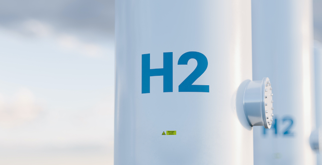 Hydrogen,Storage,Tank,Concept,In,Beautiful,Morning,Light.,3d,Rendering.