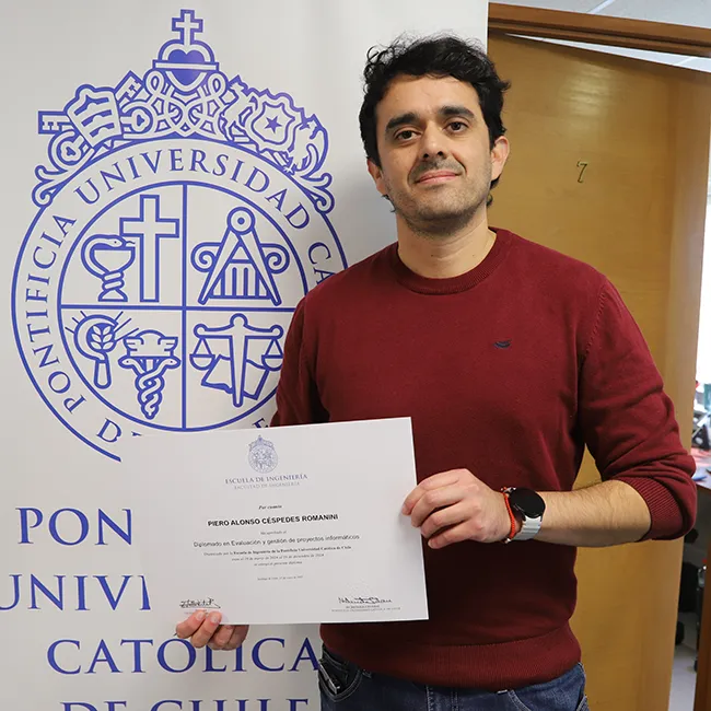 Piero Cespedes Exalumno del Diplomado en Evaluación y gestión de proyectos informáticos.