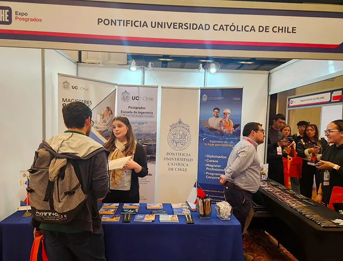 La Escuela de Ingeniería UC participó en la prestigiosa THE Expo Postgrados, realizada en Bogotá, Colombia.